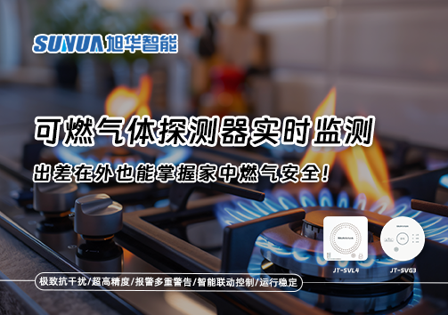 可燃气体探测器实时监测，出差在外也能掌握家中燃气安全！